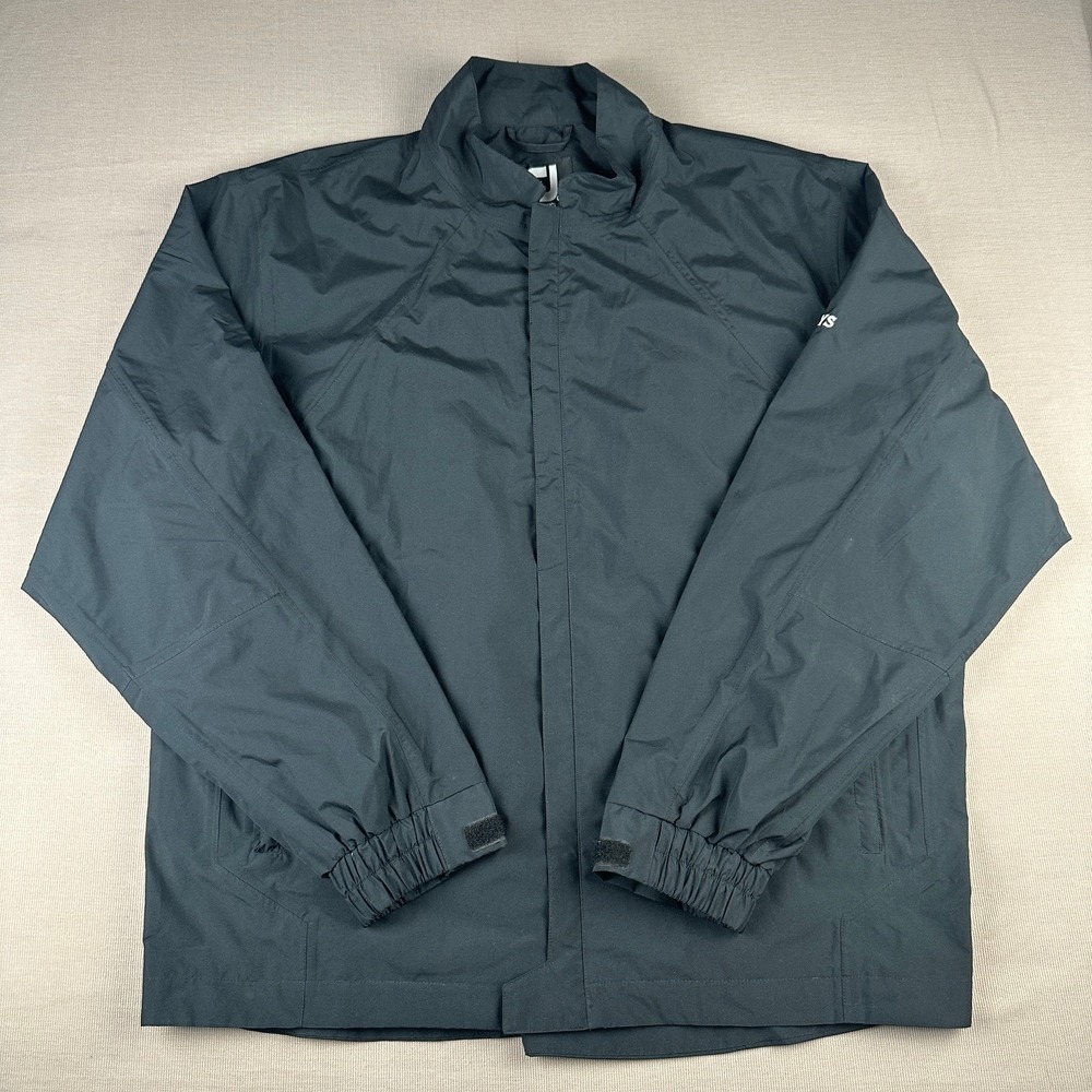 FootJoy DryJoys Mens XL Black Full Zip Golf Rain Jacket Performance Outerwear